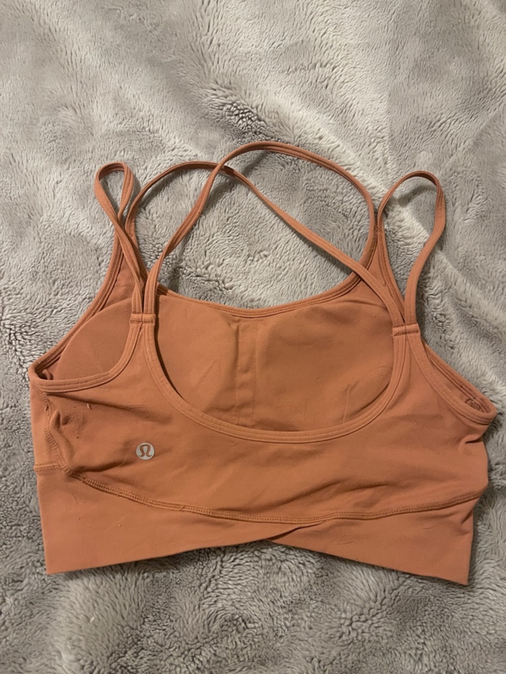 lululemon athletica Strappy Sports Bra in Rust Orange